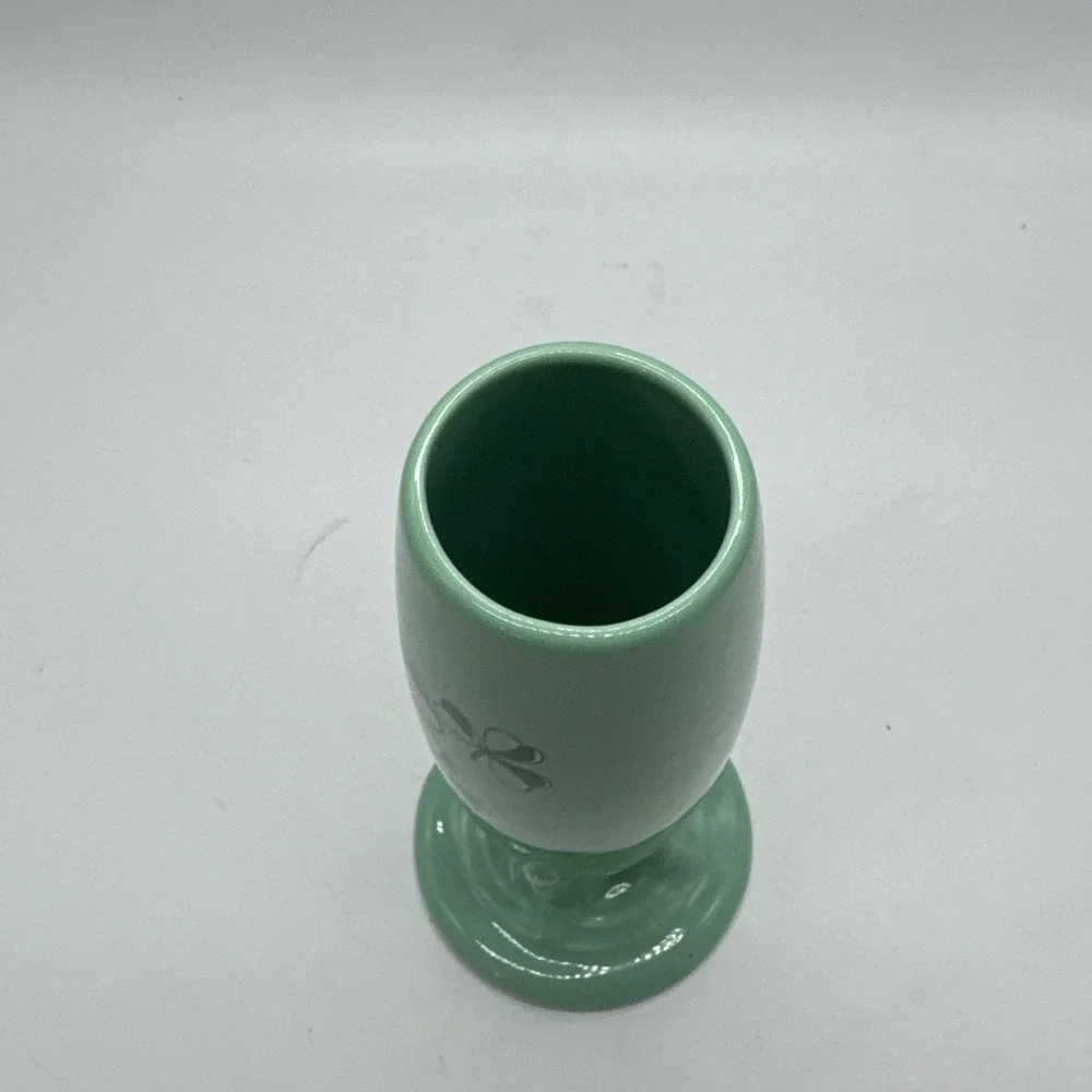 Fiesta Seamist Green Clover Bud Vase Homer Laughlin Ceramic Flower Holder